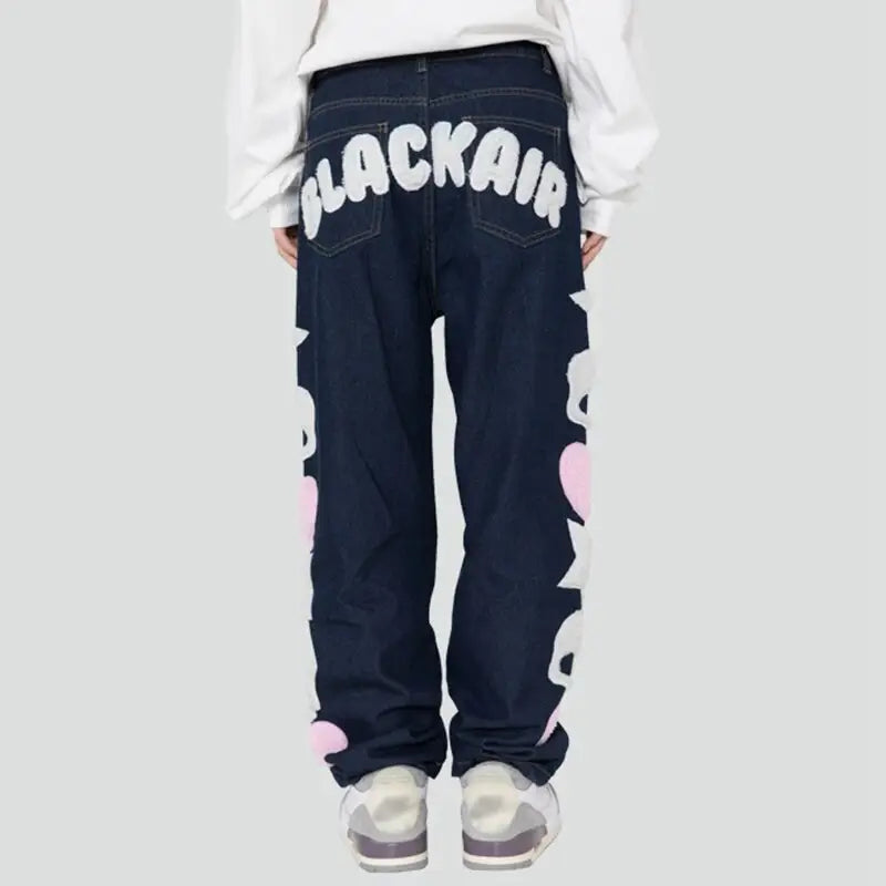 Unisex y2k streetwear skull jeans