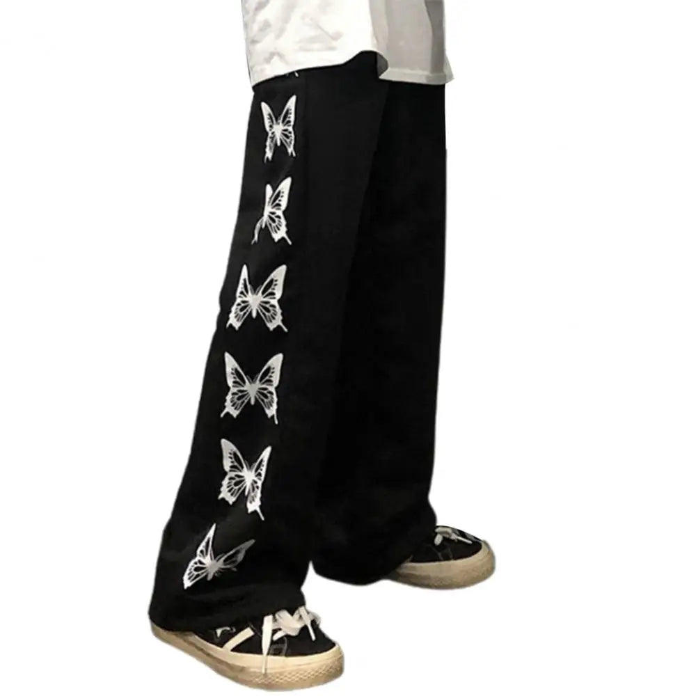 Butterfly jogging y2k streetwear and gothic style