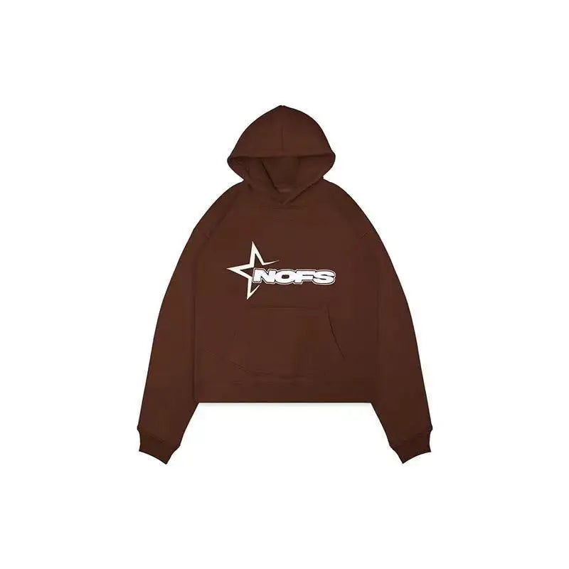 Y2k rapper jogging: comfort and urban style - m / haut marron