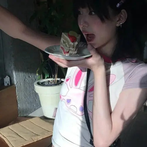 Kawaii crop top for y2k streetwear style and comfort