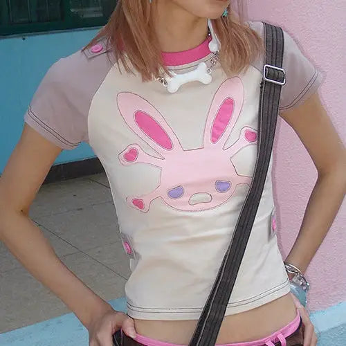 Kawaii crop top for y2k streetwear style and comfort