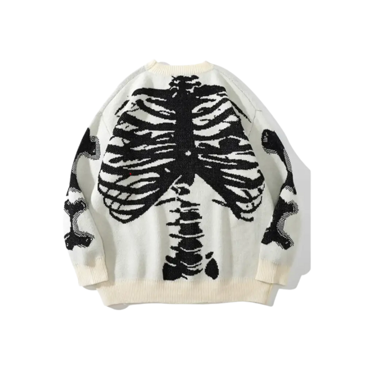 Knitterd ribcage 400gsm y2k heavy sweater for urban fashion fans - cream / m