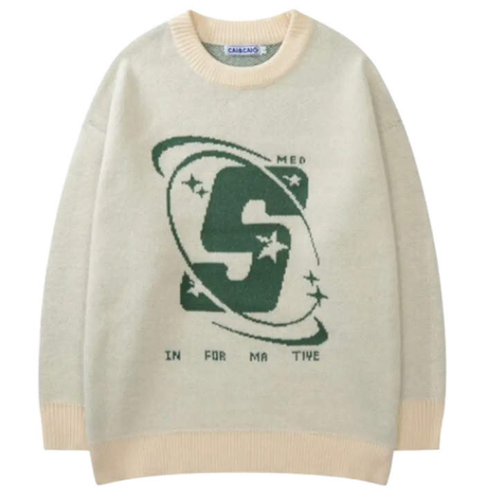 Knitterd s heavy 400gsm sweater y2k for urban fashion lovers - beige / m