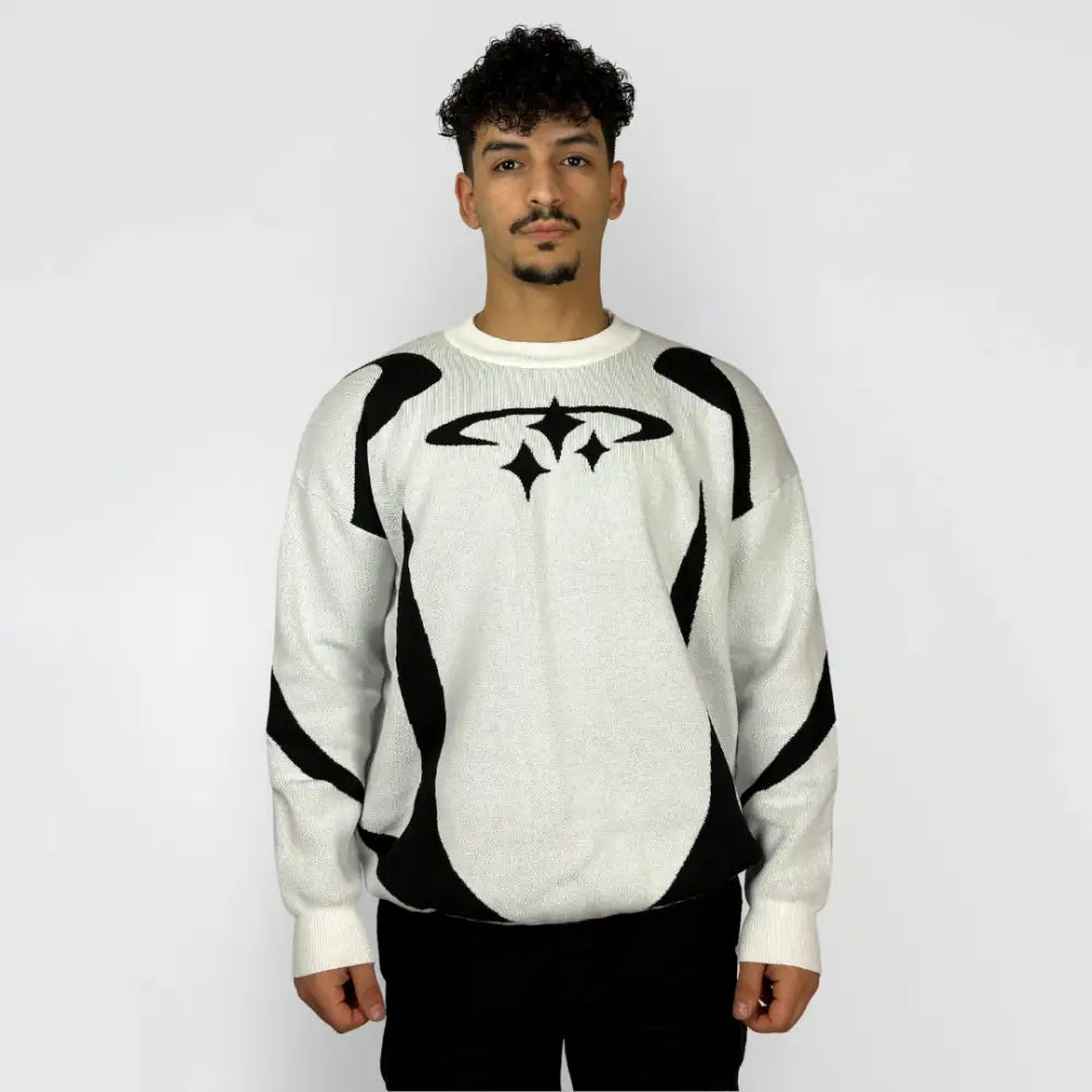 Knitterd stars heavy 400gsm y2k sweater for urban fashion