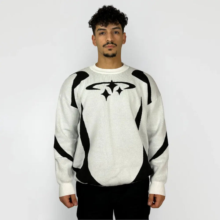 Knitterd stars heavy 400gsm y2k sweater for urban fashion