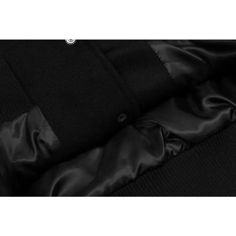 Playful letter pattern jacket with stand-up collar for y2k style - jackets