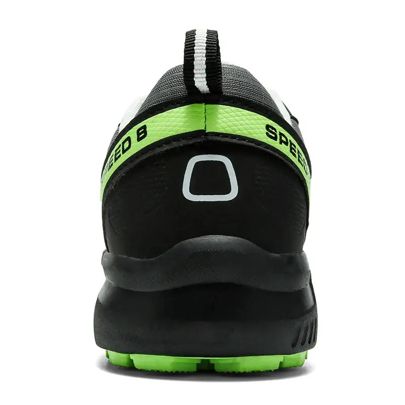 V y2k striped jogging sneakers with breathable mesh upper