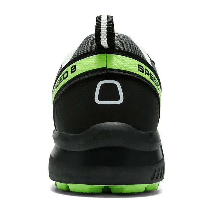 V y2k striped jogging sneakers with breathable mesh upper