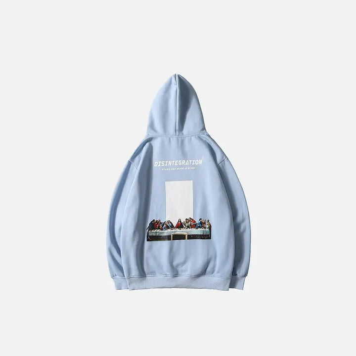 Y2k last meal print hoodie for edgy streetwear style - blue / m - hoodies