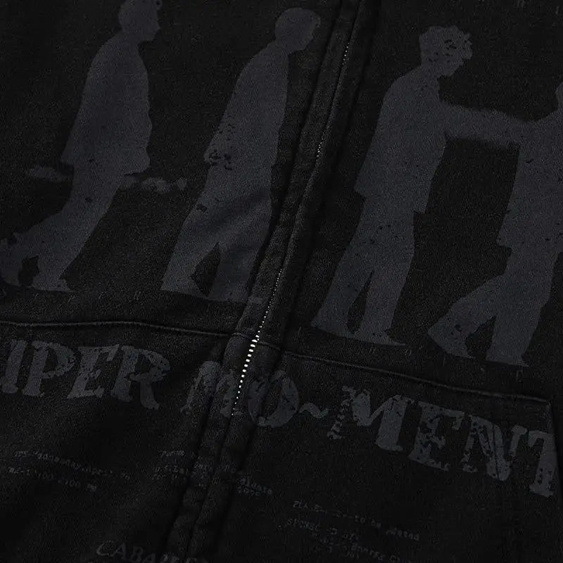 Letter print men loose graphic hoodie for comfort and style - hoodies