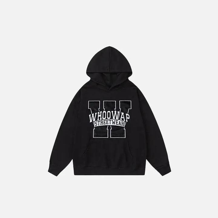 Casual oversized letter print hoodie for y2k style and comfort - black / m - hoodies