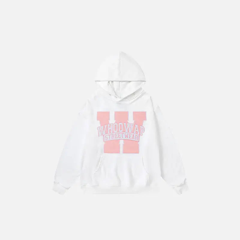 Casual oversized letter print hoodie for y2k style and comfort - white / m - hoodies