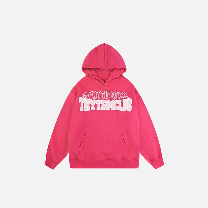 Sweat à capuche imprimé graphique letter rose y2k streetwear - red / m - hoodies