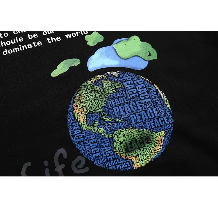 Earth y2k life is beautiful printed hoodie for comfort and style - hoodie