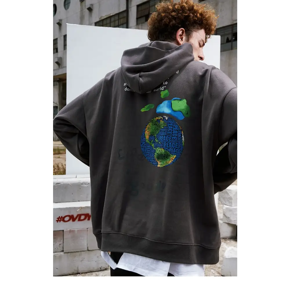 Earth y2k life is beautiful printed hoodie for comfort and style - hoodie