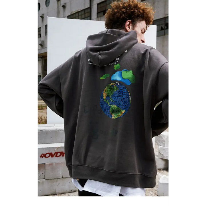 Earth y2k life is beautiful printed hoodie for comfort and style - hoodie