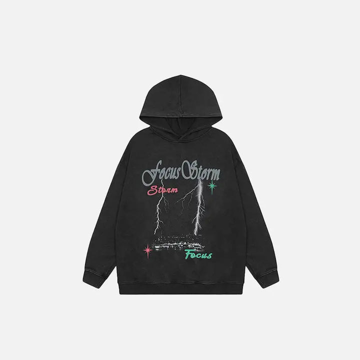Y2k letter print hoodie for stylish comfort - hoodies