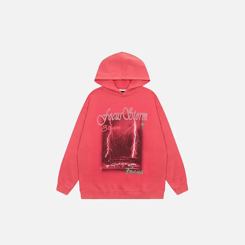 Y2k letter print hoodie for stylish comfort - red / m - hoodies