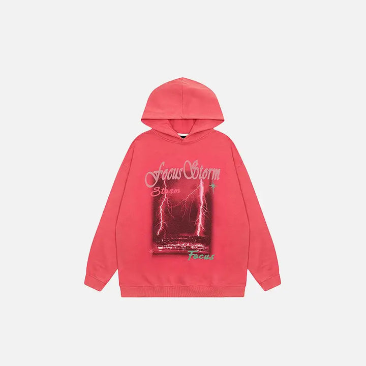 Y2k letter print hoodie for stylish comfort - red / m - hoodies