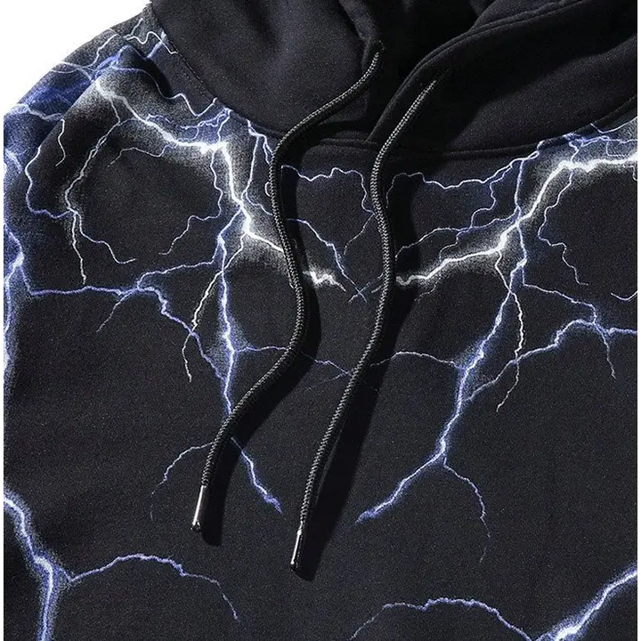 Y2k lightning strikes hoodie for bold streetwear style - hoodies