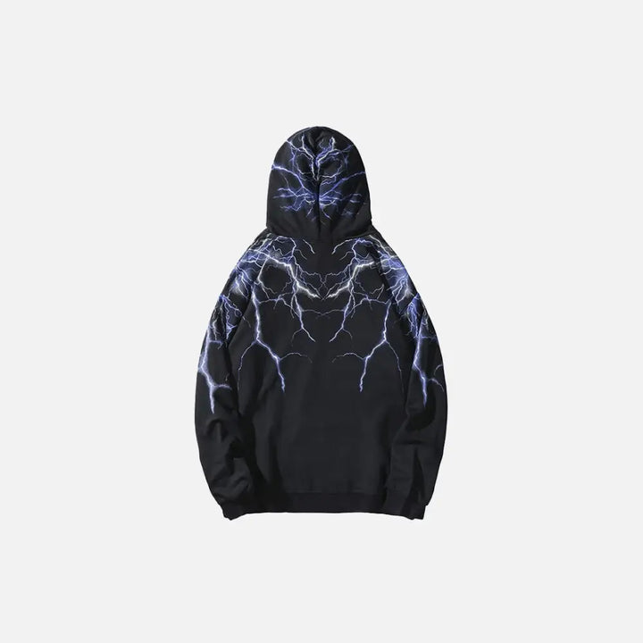 Y2k lightning strikes hoodie for bold streetwear style - hoodies