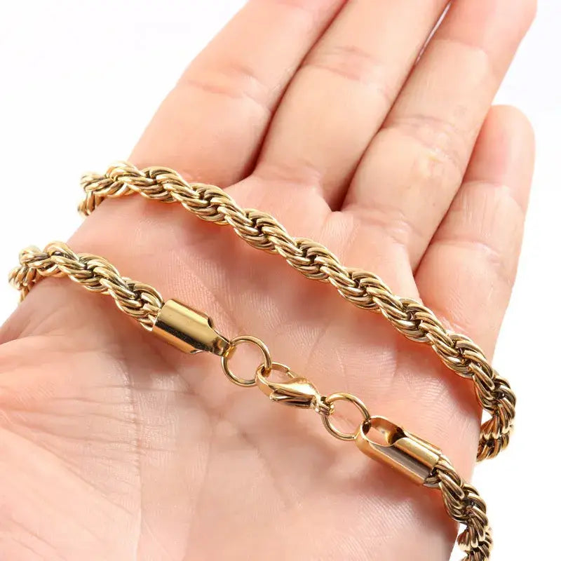 Timeless y2k link chain necklace in durable stainless steel - gold color / 40cm / width 2mm - necklaces