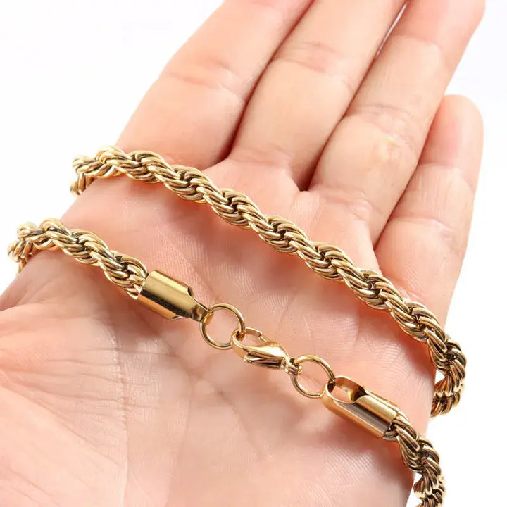 Timeless y2k link chain necklace in durable stainless steel - gold color / 40cm / width 2mm - necklaces