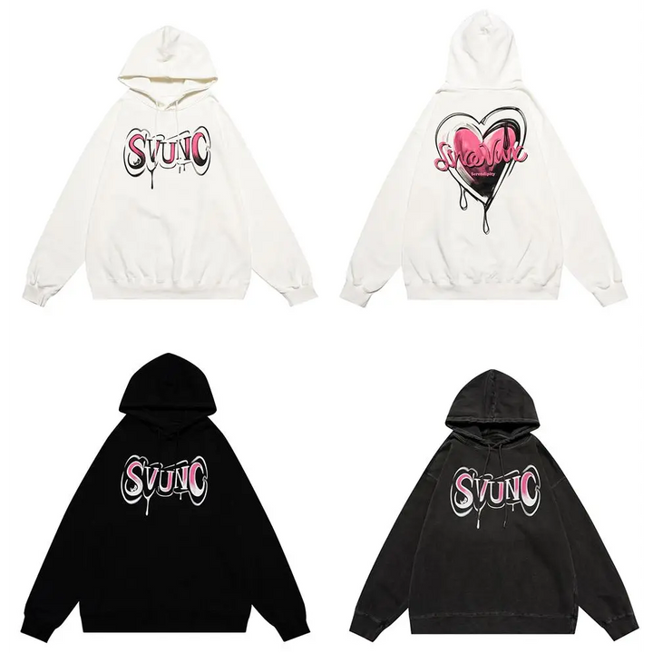 Y2k letter print hoodie for timeless style and comfort - hoodies