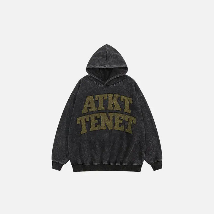 Y2k letter print hoodie for comfort and style - black / s - hoodies