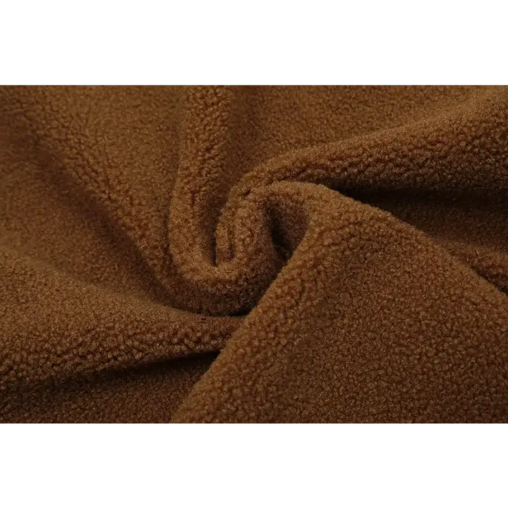 Loose sleepy bear ears fleece hooded jacket y2k style