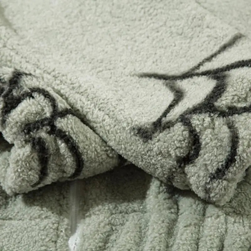 Y2k spider loose fleece zip jacket for stylish streetwear