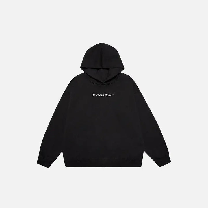 Loose vintage fleece hoodie for comfort and style - black / m - hoodies