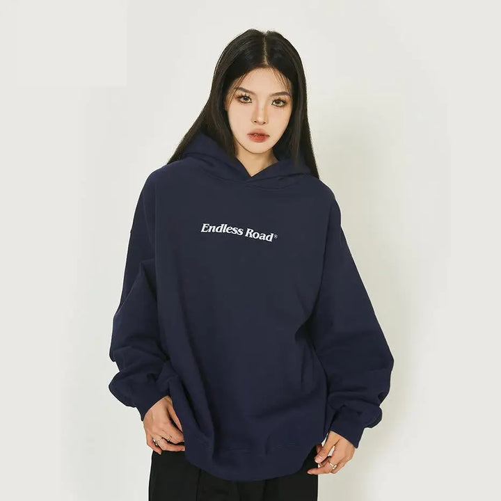 Loose vintage fleece hoodie for comfort and style - hoodies