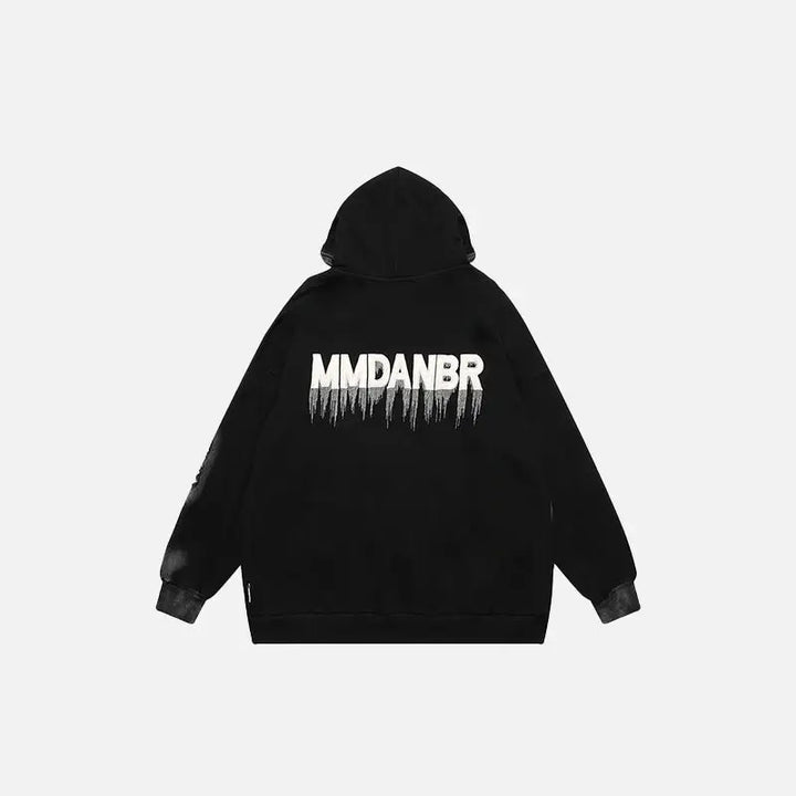 Vintage loose washed y2k hoodie from the streetwear collection - hoodies