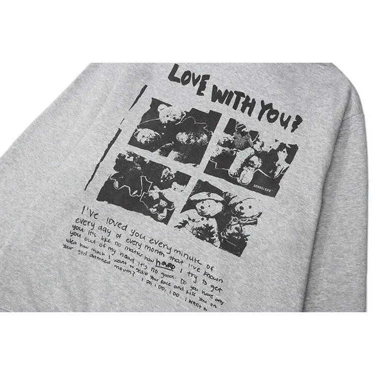 Love with you y2k hoodie for trendy streetwear style - hoodies