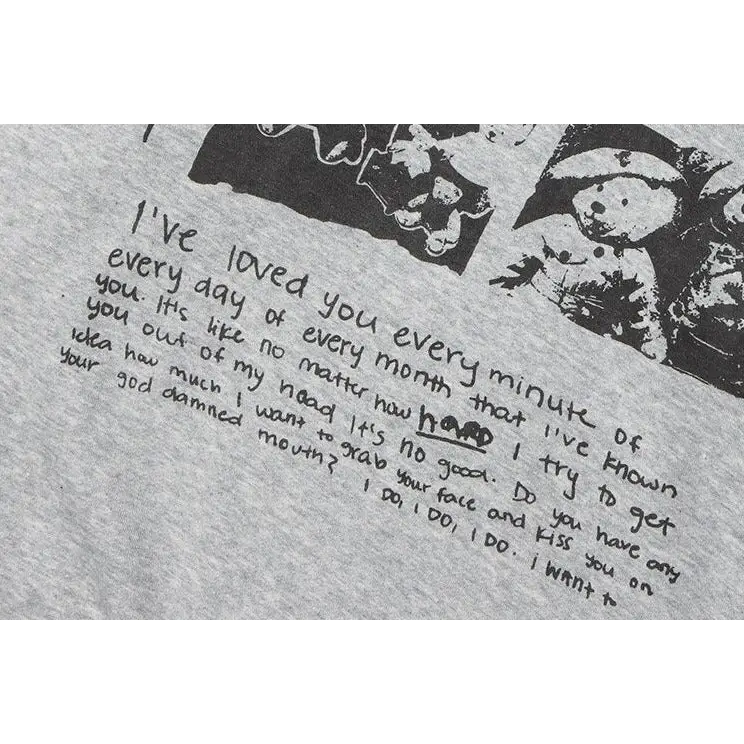 Love with you y2k hoodie for trendy streetwear style - hoodies