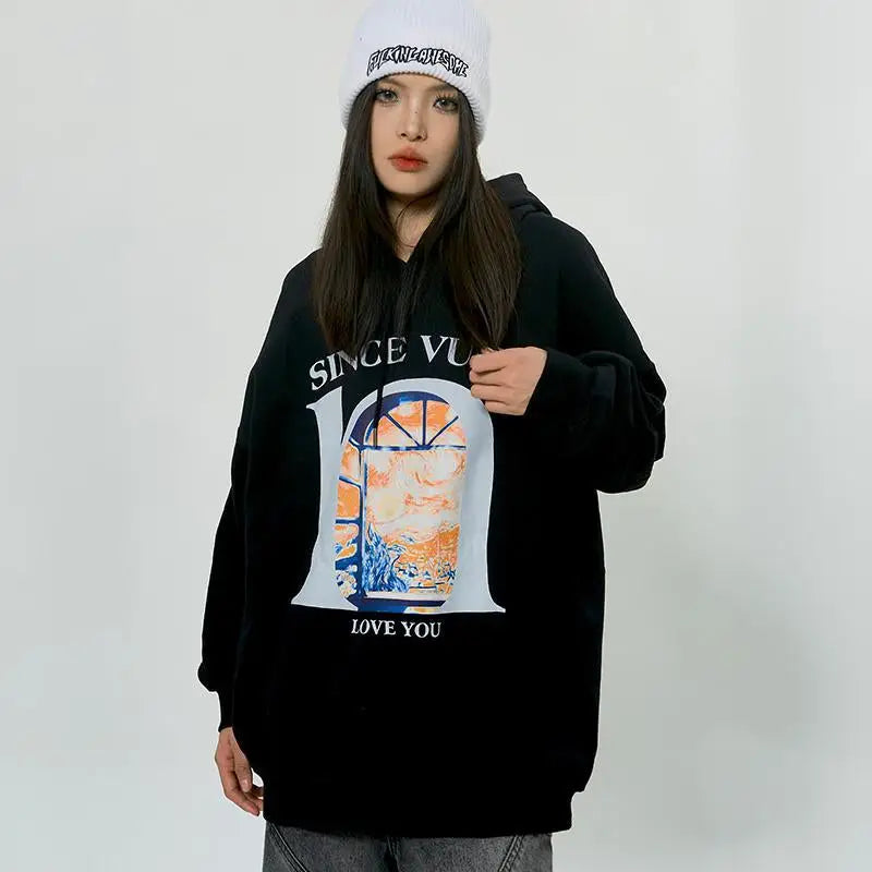 Love you y2k graphic print hoodie for ultimate comfort and style - hoodies