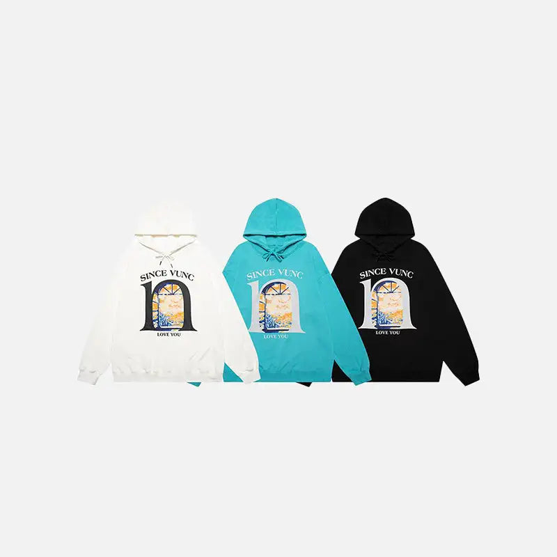 Love you y2k graphic print hoodie for ultimate comfort and style - hoodies