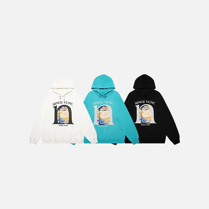 Love you y2k graphic print hoodie for ultimate comfort and style - hoodies