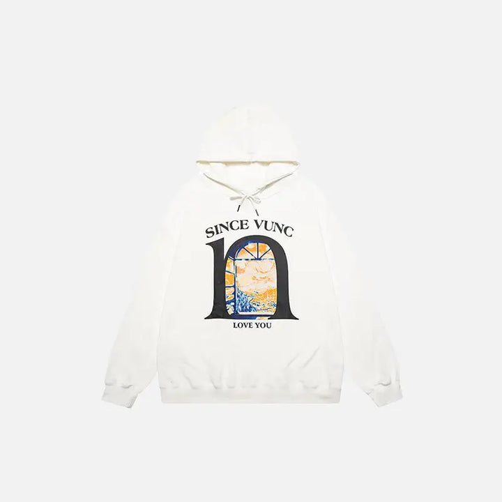 Love you y2k graphic print hoodie for ultimate comfort and style - white / m - hoodies