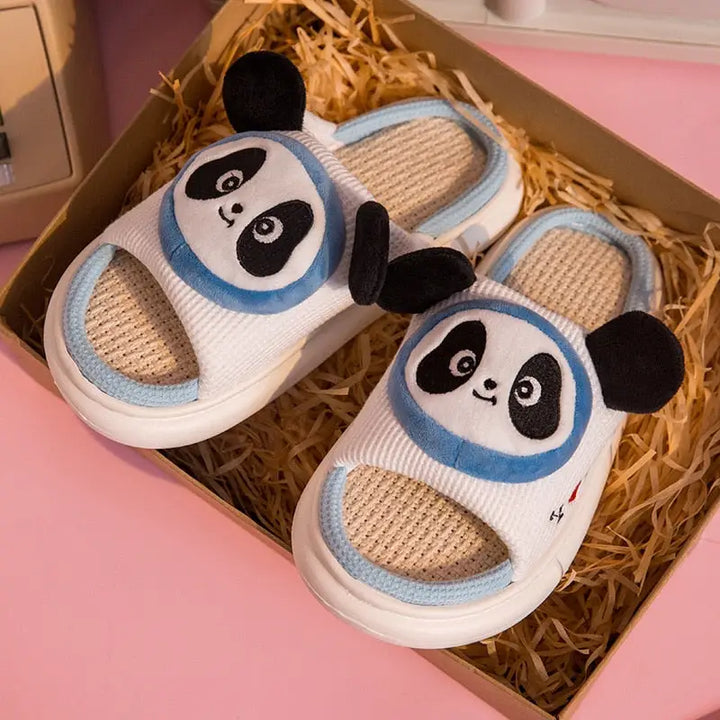 Beautiful y2k animal slippers for trendy streetwear styles - blue panda / 36/37 (insole 23cm)