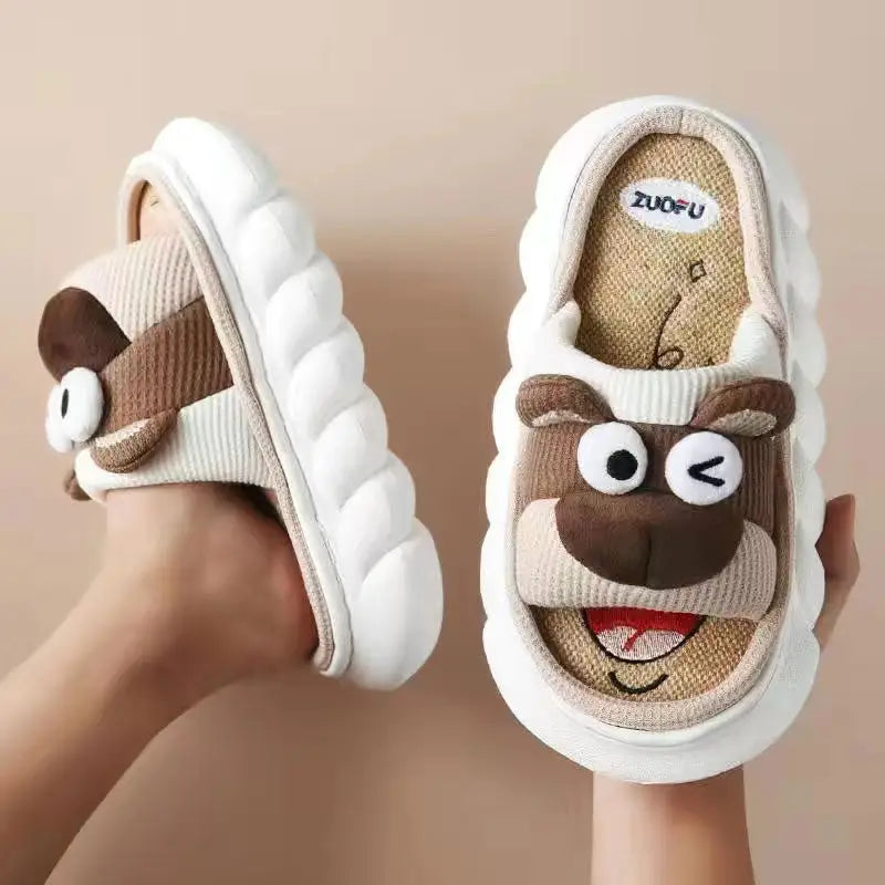 Beautiful y2k animal slippers for trendy streetwear styles - khaki bear / 36/37 (insole 23cm)