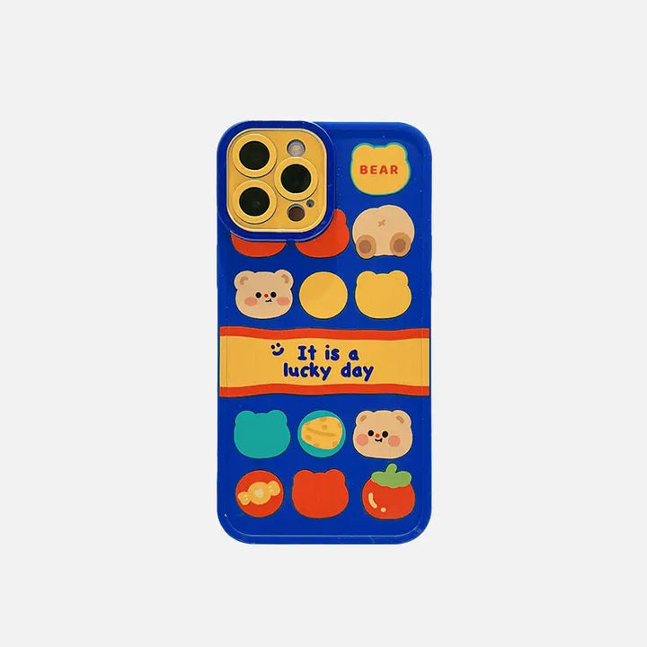 Lucky day bear design cell phone case for iphone y2k - iphone 7 8 - cases