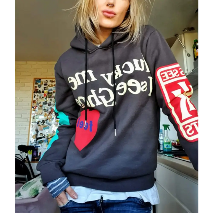 Y2k hoodie lucky me i see ghosts from the streetwear collection - hoodies