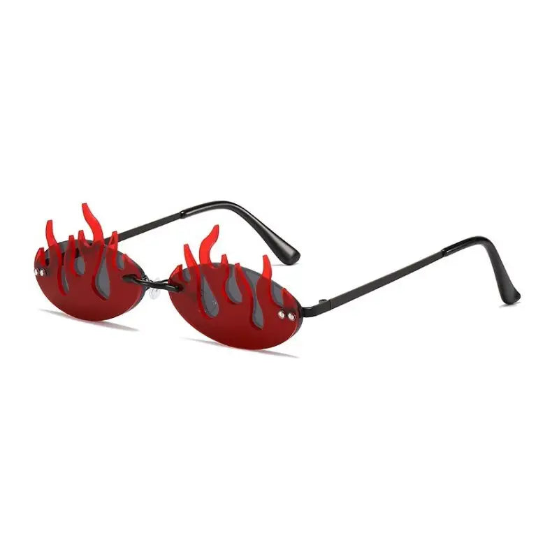 Flame red y2k anti-uv and anti-scratch glasses