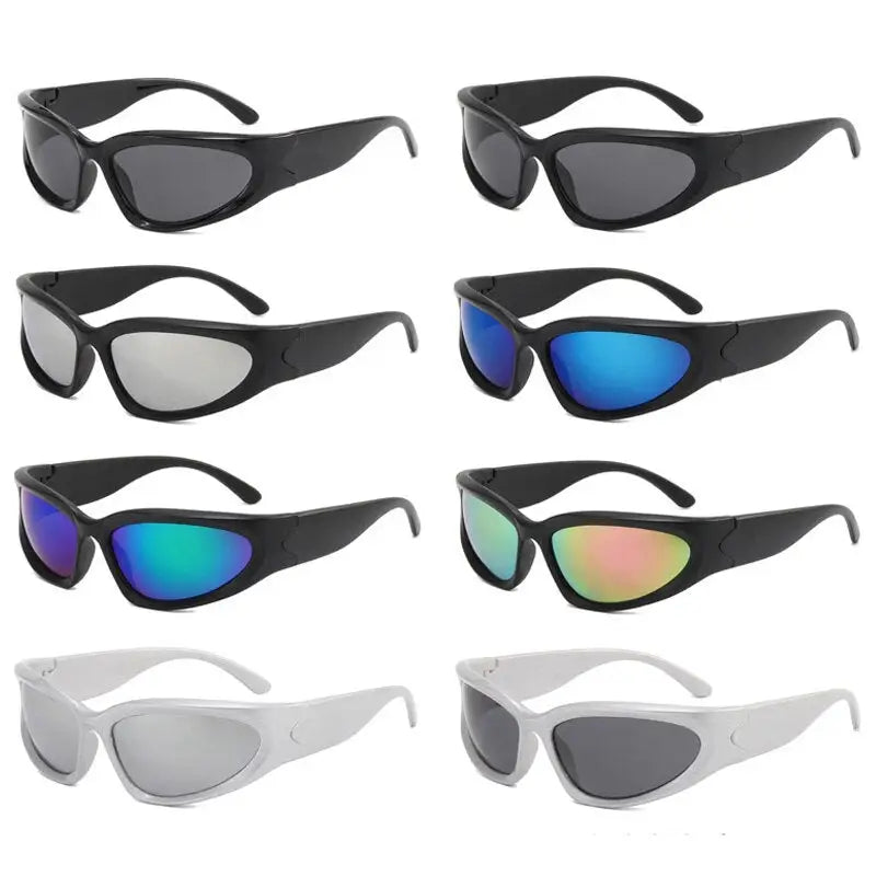 Gorpcore y2k glasses with silver metal bridge