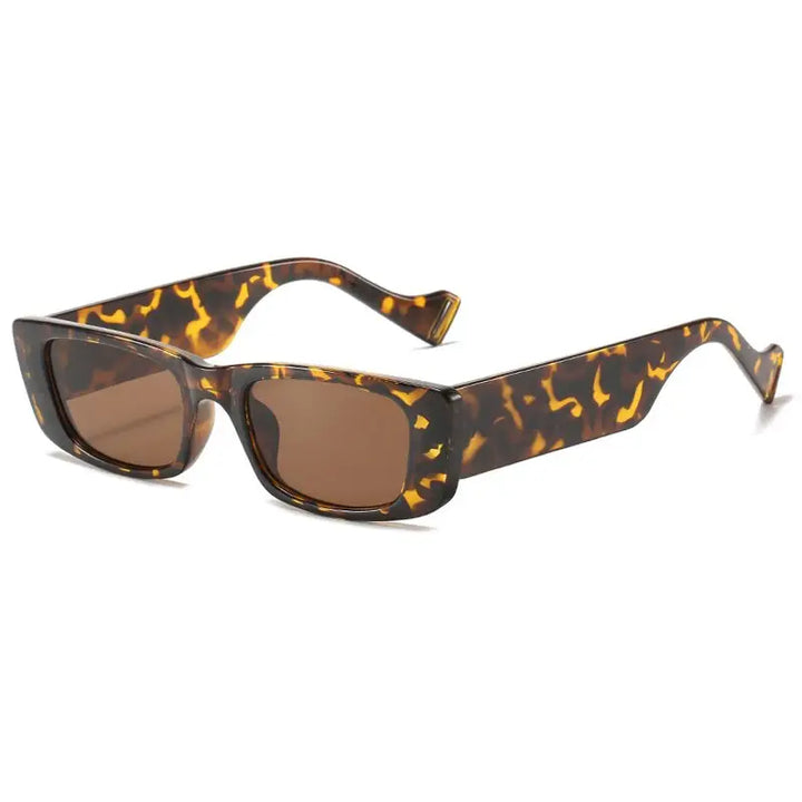 Hamza y2k glasses – belgian streetwear style - leopard marron