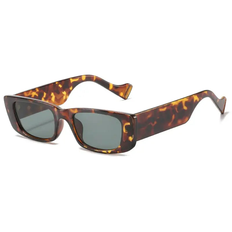 Hamza y2k glasses – belgian streetwear style - leopard vert