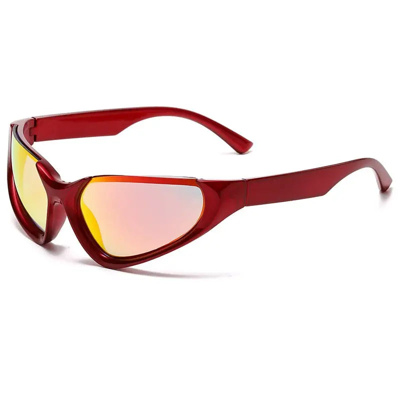 Mbappé y2k glasses: style and uv protection - red