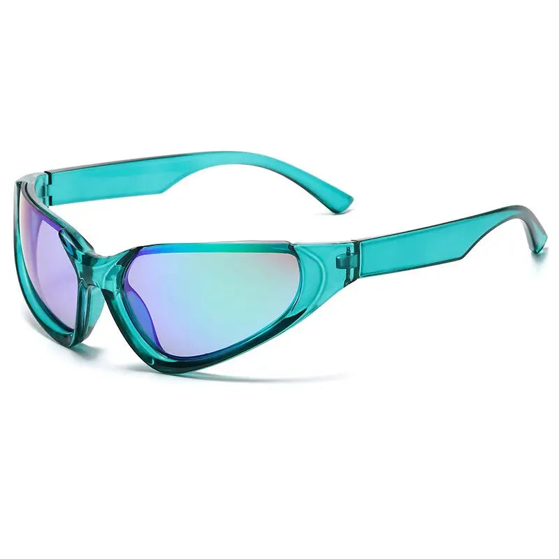 Mbappé y2k glasses: style and uv protection - green